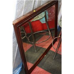 WOOD FRAMED DRESSER MIRROR