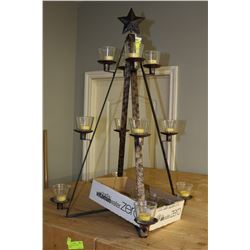 METAL 12-CANDLE CANDLE HOLDER