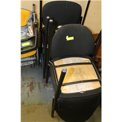 SET OF 4 BLACK CHAIRS