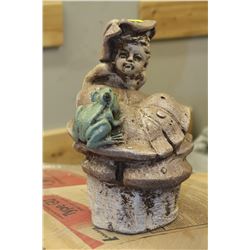 BOY/FROG STATUE