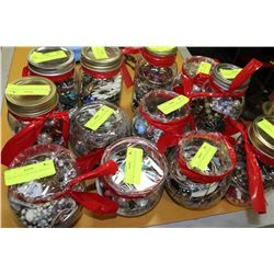 JARS OF COSTUME JEWELRY SOLD TIMES 12