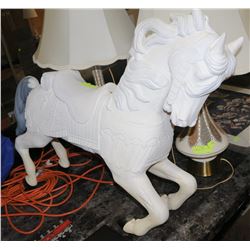 PLASTIC CAROUSEL HORSE - READY TO BE PAINTED!