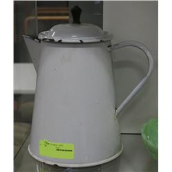 VINTAGE ENAMEL TEA POT