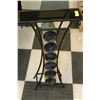 Image 1 : 31" TALL WINE RACK WITH SMOKED GLASS TABLE TOP