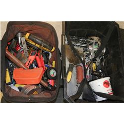 DEWALT TOOL BAG STUFFED WITH ASSORTED TOOLS