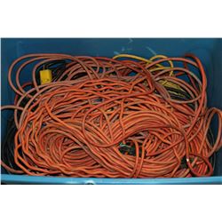 LARGE TOTE OF ELECTRICAL CORDS