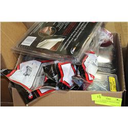 BOX OF ASSORTED TRAILER ITEMS & ACCESSORIES