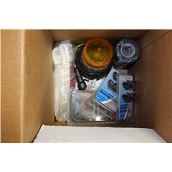 BOX OF ASSORTED TRUCK ITEMS & ACCESSORIES