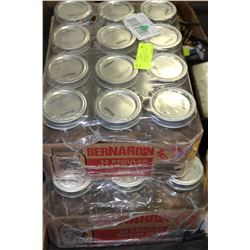 24 BRAND NEW MASON JARS 12 MEDIUM & 12 LARGE