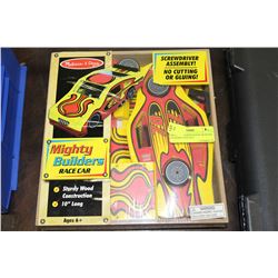 MIGHTY BUILDERS RACECAR WOOD CONSTRUCTION SET