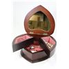 Image 1 : LARGE HEART SHAPED JEWELLERY BOX WITH CONTENTS