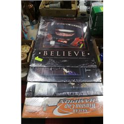 SET OF 4 NASCAR POSTERS