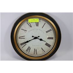16" EDINBURGH CLOCK WORKS COMPANY WALL CLOCK