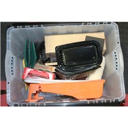 BIN W/ NEW PAINTING SUPPLIES