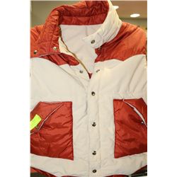 LADIES RUST AND CREAM COLOURED CORDUROY  VEST