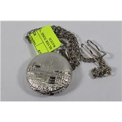 SILVER TONE "VATICAN" POCKET WATCH