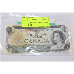 UNCIRCULATED 1973 1 DOLLAR BILL