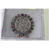 Image 1 : .925 GENUINE RUBY EMERALD & SAPPHIRE PENDANT