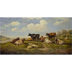 William Eddowes Turner (Exh. 1880 - 1888), - William Eddowes Turner (Exh. 1880 - 1888), Cattle A...