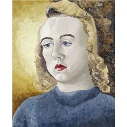 Cedric Morris (1889 - 1982), - Cedric Morris (1889 - 1982), Portrait Of Bettina Shaw-Lawrence, h...