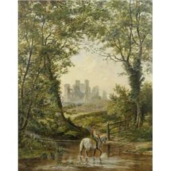 Thomas Phillips (Exh. 1880 - 1888), - Thomas Phillips (Exh. 1880 - 1888), Kenilworth Castle, Ley...
