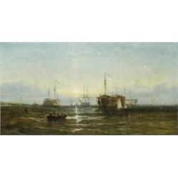 William Adolphus Knell (1805 - 1875), - William Adolphus Knell (1805 - 1875), The Fleet At Ancho...