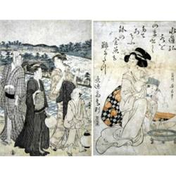 Katsukawa Shuncho (active c.1780-95) - Katsukawa Shuncho (active c.1780-95) - an early evening o...