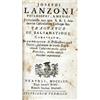 Image 1 : LANZONI, JOSEPHI - LANZONI, JOSEPHI (philosophi & medici)- TRACTATUS DE BALSAMATIONE CADAVERUM:...