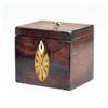 Image 1 : A small George III mahogany single-compartment tea caddy, - A small George III mahogany single-c...