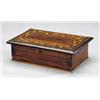 Image 1 : An Irish yew Killarney marquetry box, - An Irish yew Killarney marquetry box, the hinged lid inl...