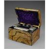 Image 1 : A Victorian burr walnut combined toilet and jewel box, - A Victorian burr walnut combined toilet...