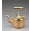 Image 1 : A Victorian copper circular kettle, - A Victorian copper circular kettle, with cylindrical handl...