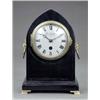 Image 1 : A lancet cased mantel timepiece, - A lancet cased mantel timepiece, the white enamelled circular...