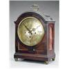 Image 1 : A George III mahogany bracket clock, - A George III mahogany bracket clock, with barrel arched t...
