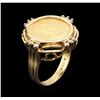 Image 3 : 14KT Yellow Gold 0.52ctw Diamond and Cubic Zirconia Coin Ensemble