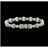 Image 2 : 14KT White Gold 4.56ctw Diamond Bracelet