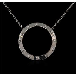 0.50ctw Diamond Necklace - 14KT White Gold