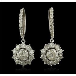 14KT White Gold 5.04ctw Diamond Earrings