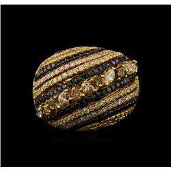 18KT Yellow Gold 4.03ctw Fancy Brown Diamond Ring