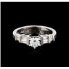 Image 1 : 14KT White Gold 0.82ctw Diamond Ring