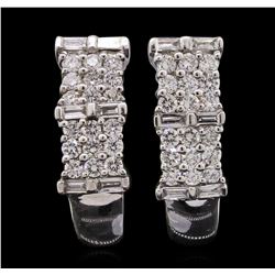 14KT White Gold 1.00ctw Diamond Earrings