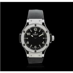 Hublot Stainless Steel 1.00ctw Diamond Big Bang Watch