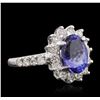 Image 2 : 14KT White Gold 2.43ct Tanzanite and Diamond Ring