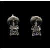 Image 1 : 0.40ctw Diamond Stud Earrings - 14KT White Gold