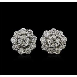 14KT White Gold 1.97ctw Diamond Earrings