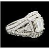 Image 2 : 14KT White Gold EGL USA Certified 2.92ctw Diamond Ring
