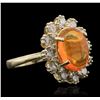 Image 2 : 14KT Yellow Gold 4.17ct Opal and Diamond Ring