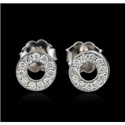 14KT White Gold 0.20ctw Diamond Earrings