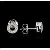 Image 2 : 14KT White Gold 0.20ctw Diamond Earrings