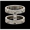 Image 1 : 14KT White Gold 0.42ctw Diamond Ring